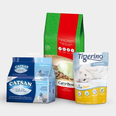 Photo de sacs de littière pour chats