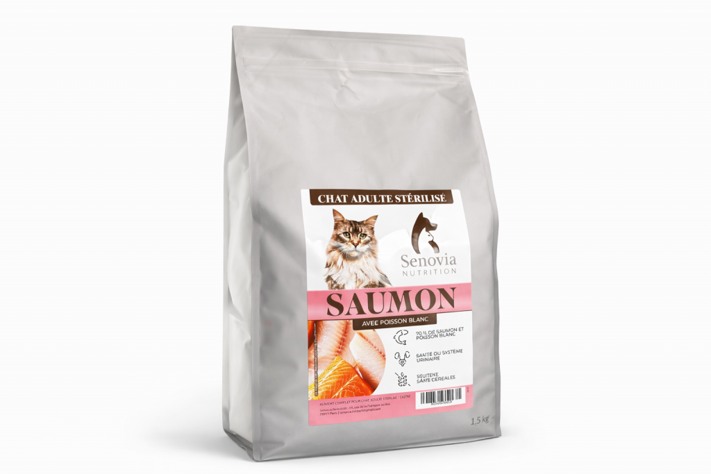 Croquettes Maine Coon premium chat stérilisé Senovia Nutrition